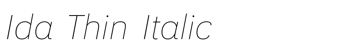 Ida Thin Italic